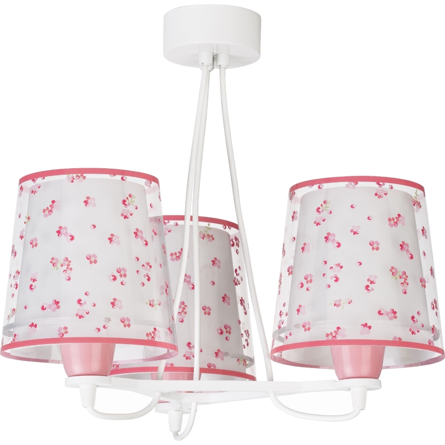 Dalber 81177S - Children's chandelier DREAM FLOWERS 3xE27/60W/230V