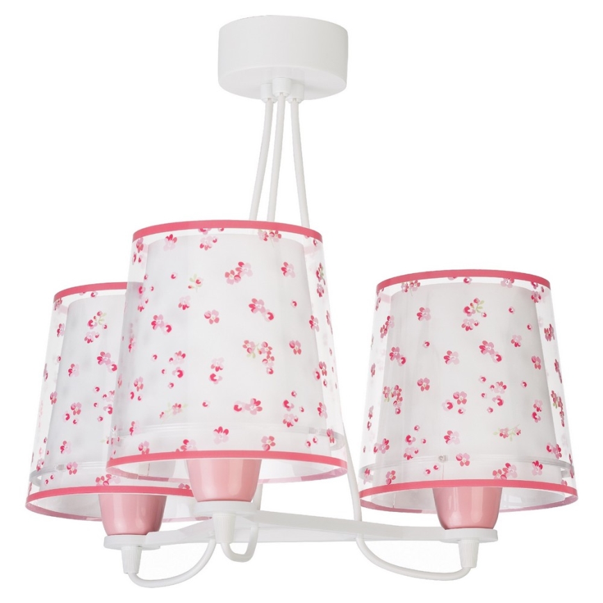 Dalber 81177S - Children's chandelier DREAM FLOWERS 3xE27/60W/230V