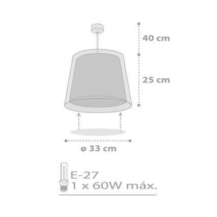 Dalber 81192E - Children's chandelier LIGHT FEELING 1xE27/60W/230V