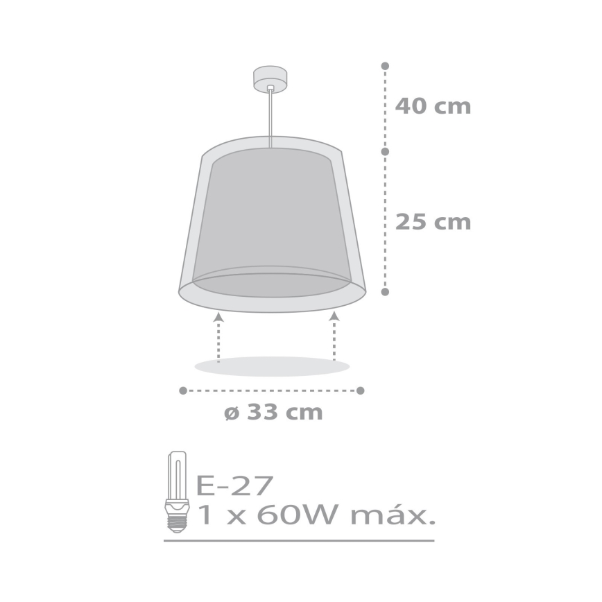 Dalber 81192E - Children's chandelier LIGHT FEELING 1xE27/60W/230V