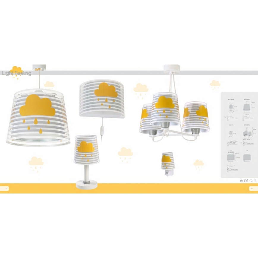 Dalber 81192E - Children's chandelier LIGHT FEELING 1xE27/60W/230V