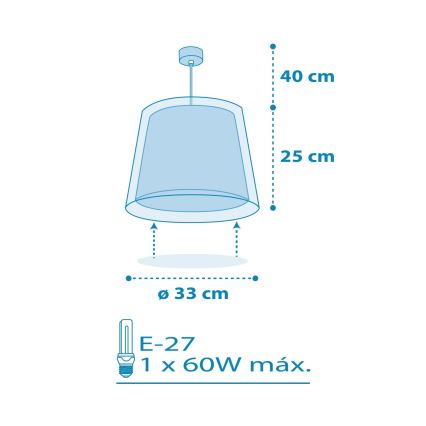 Dalber 81192T - Children’s chandelier LIGHT FEELING 1xE27/60W/230V