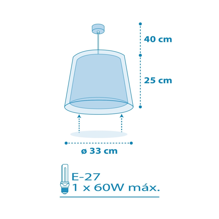 Dalber 81192T - Children’s chandelier LIGHT FEELING 1xE27/60W/230V
