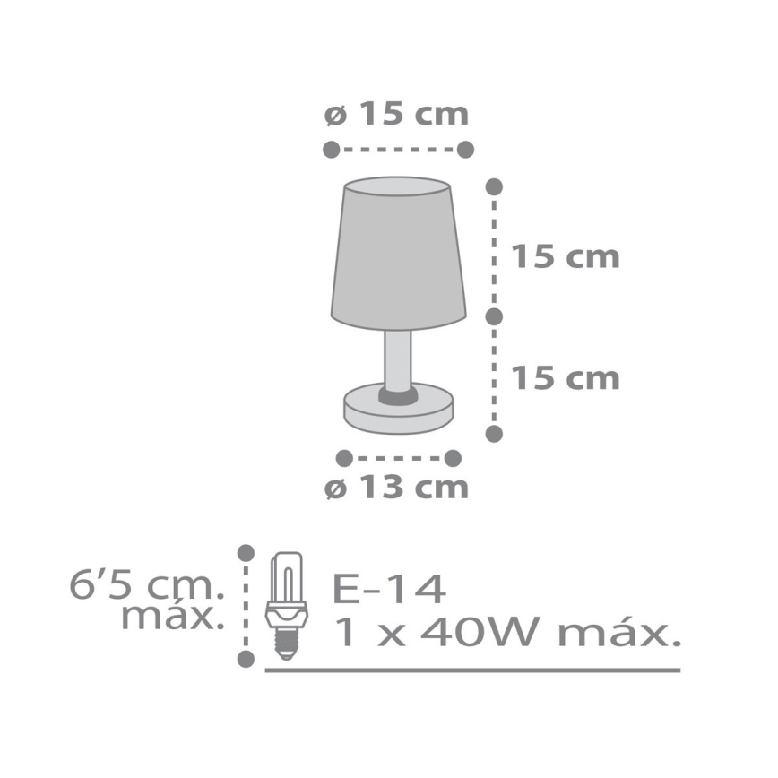 Dalber 82211B - Children's lamp STAR LIGHT 1xE14/40W/230V white