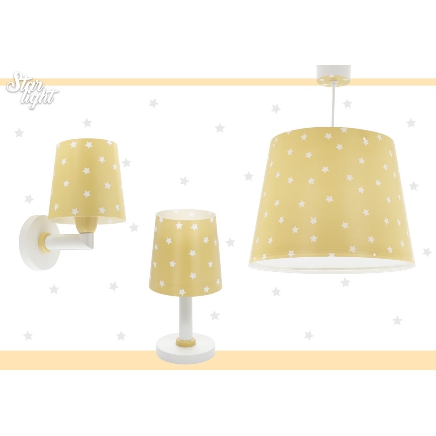 Dalber 82212A - Children's chandelier STAR LIGHT 1xE27/60W/230V yellow