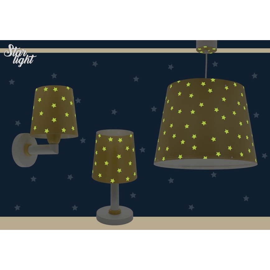 Dalber 82212A - Children's chandelier STAR LIGHT 1xE27/60W/230V yellow