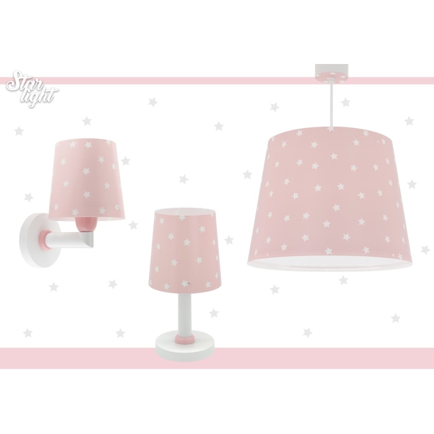 Dalber 82212S - Children's chandelier STAR LIGHT 1xE27/60W/230V pink