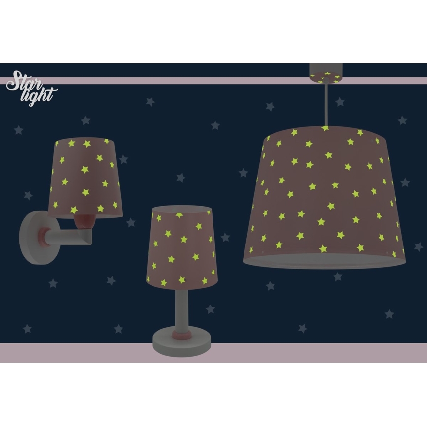 Dalber 82212S - Children's chandelier STAR LIGHT 1xE27/60W/230V pink