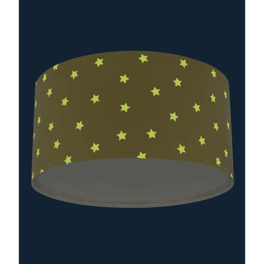 Dalber 82216A - Children's ceiling light STAR LIGHT 2xE27/60W/230V yellow