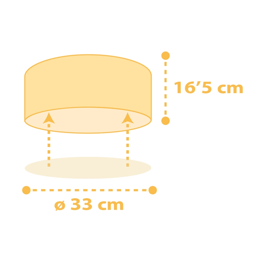 Dalber 82216A - Children's ceiling light STAR LIGHT 2xE27/60W/230V yellow