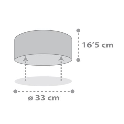 Dalber 82216B - Children's ceiling light STAR LIGHT 2xE27/60W/230V white