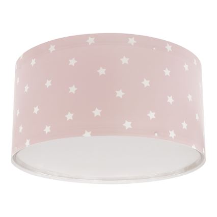 Dalber 82216S - Children's ceiling light STAR LIGHT 2xE27/60W/230V pink
