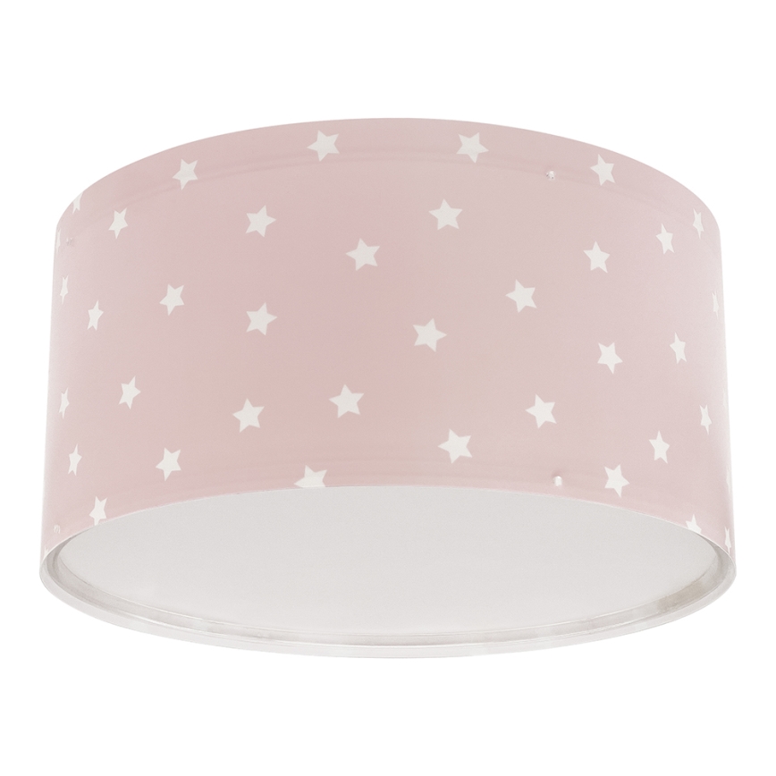 Dalber 82216S - Children's ceiling light STAR LIGHT 2xE27/60W/230V pink