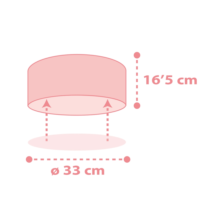 Dalber 82216S - Children's ceiling light STAR LIGHT 2xE27/60W/230V pink