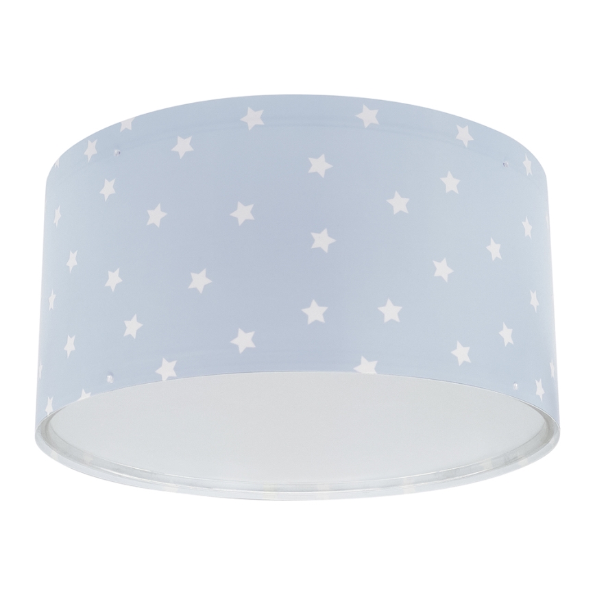 Dalber 82216T - Children's ceiling light STAR LIGHT 2xE27/60W/230V blue