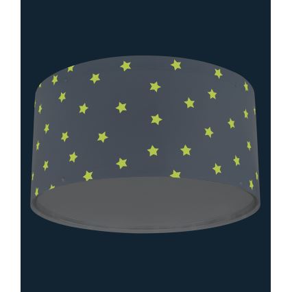 Dalber 82216T - Children's ceiling light STAR LIGHT 2xE27/60W/230V blue