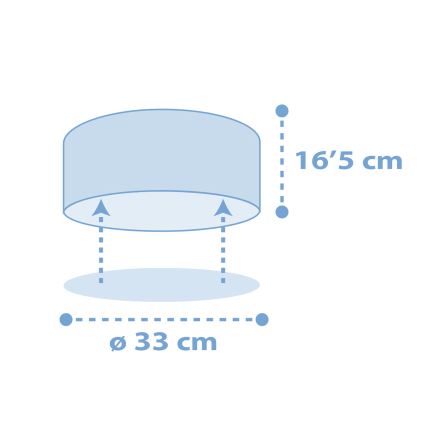 Dalber 82216T - Children's ceiling light STAR LIGHT 2xE27/60W/230V blue