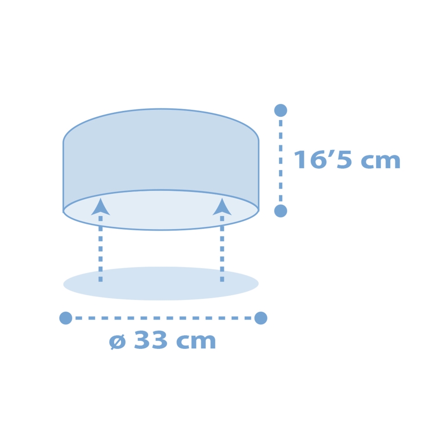 Dalber 82216T - Children's ceiling light STAR LIGHT 2xE27/60W/230V blue