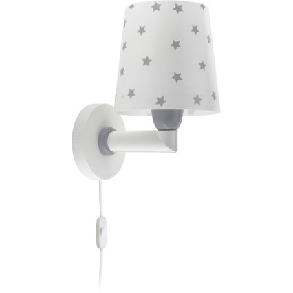 Dalber 82219B - Children's wall light STAR LIGHT 1xE27/60W/230V white
