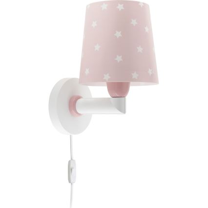 Dalber 82219S - Children's wall light STAR LIGHT 1xE27/60W/230V pink