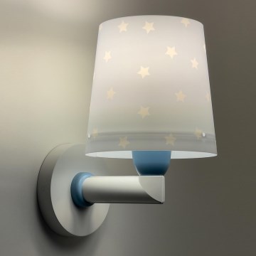 Dalber 82219T - Children's wall light STAR LIGHT 1xE27/60W/230V blue