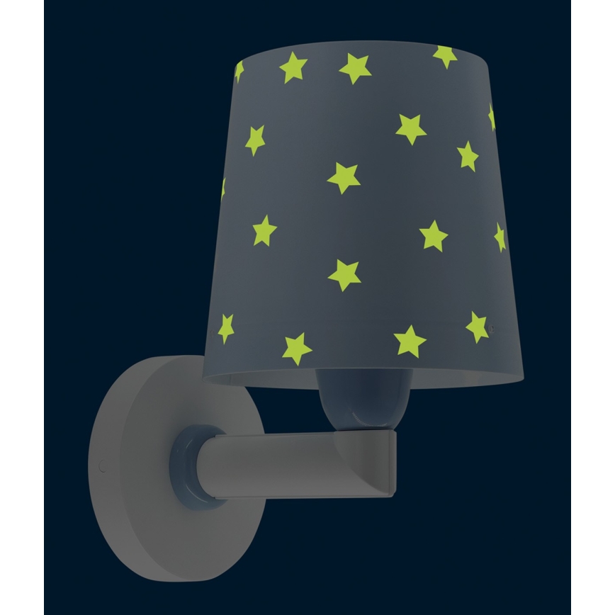 Dalber 82219T - Children's wall light STAR LIGHT 1xE27/60W/230V blue