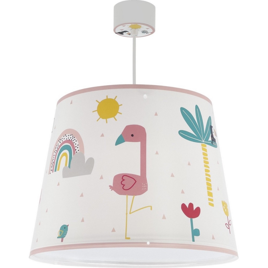Dalber 82462 - Children's chandelier FLAMINGO 1xE27/15W/230V