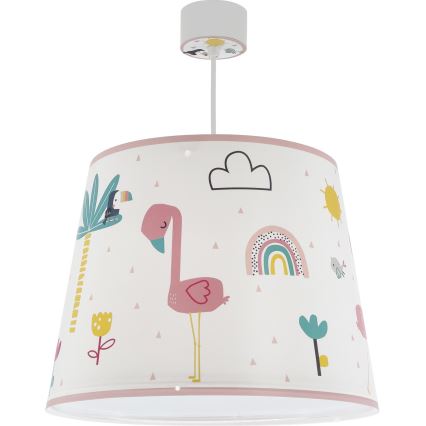 Dalber 82462 - Children's chandelier FLAMINGO 1xE27/15W/230V