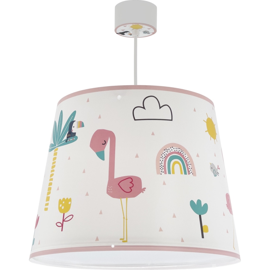 Dalber 82462 - Children's chandelier FLAMINGO 1xE27/15W/230V