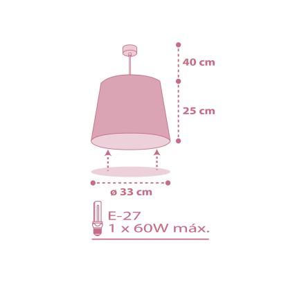Dalber 82462 - Children's chandelier FLAMINGO 1xE27/15W/230V