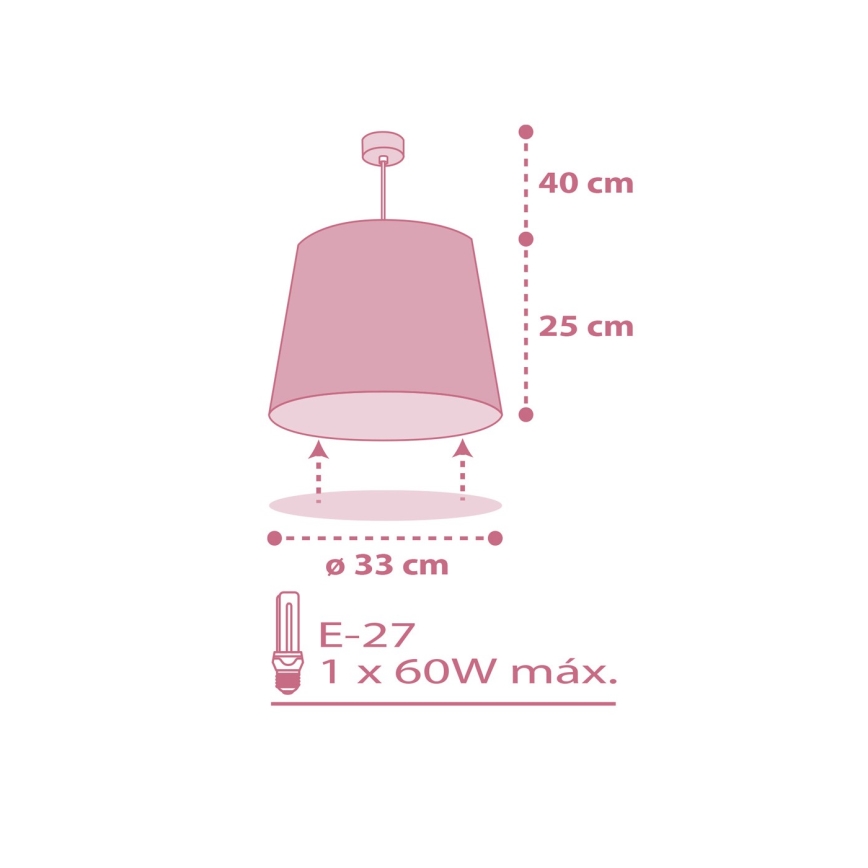 Dalber 82462 - Children's chandelier FLAMINGO 1xE27/15W/230V