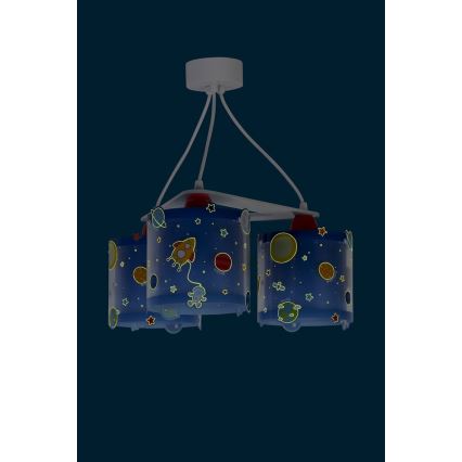 Dalber D-41344 - Children chandelier PLANETS 3xE27/60W/230V