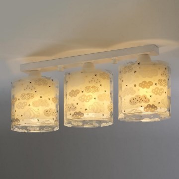 Dalber D-41413E - Children ceiling light CLOUDS 3xE27/60W/230V