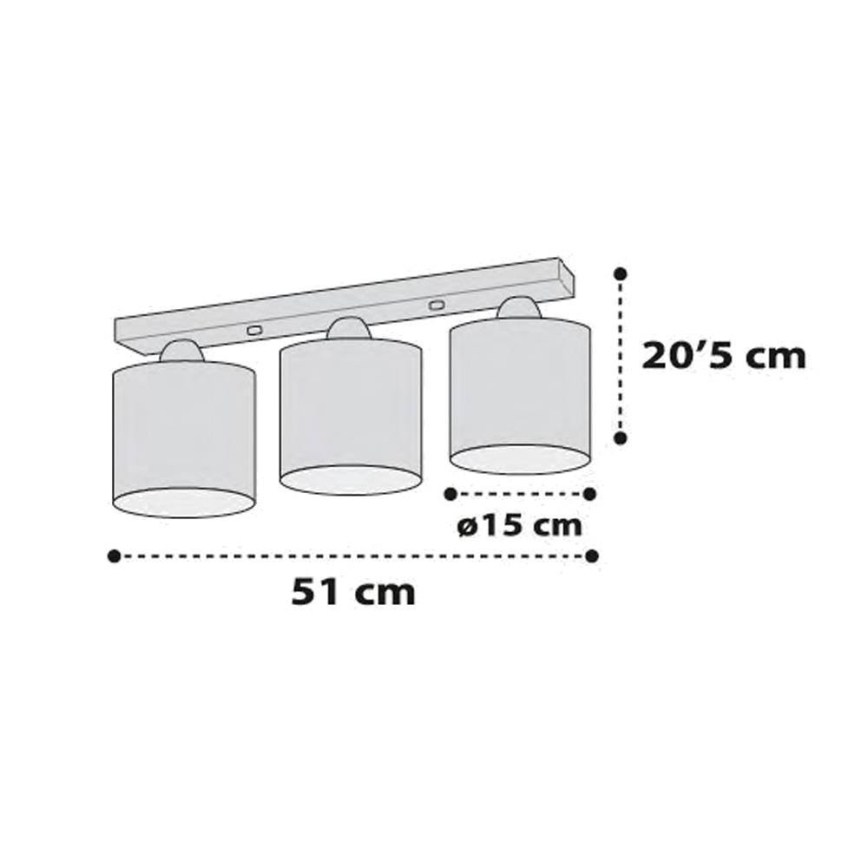 Dalber D-41413S - Children's ceiling light CLOUDS 3xE27/60W/230V