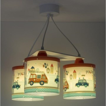 Dalber D-60614 - Children chandelier POLICE 3xE27/60W/230V