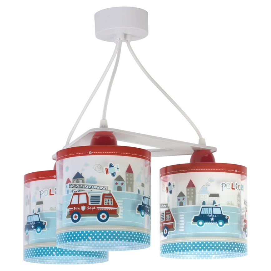 Dalber D-60614 - Children chandelier POLICE 3xE27/60W/230V