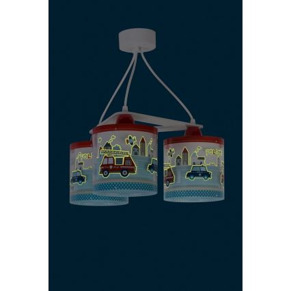 Dalber D-60614 - Children chandelier POLICE 3xE27/60W/230V