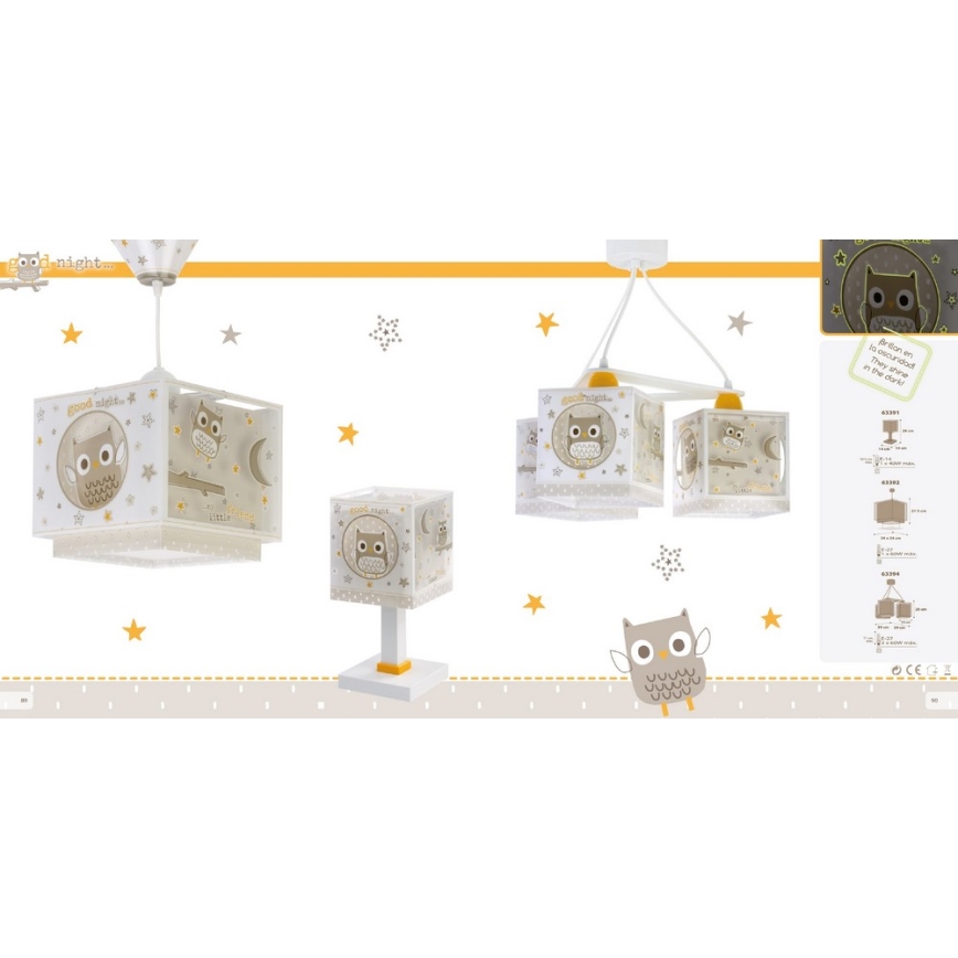 Dalber D-63392 - Children chandelier GOOD NIGHT 1xE27/60W/230V