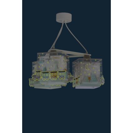 Dalber D-63534 - Children's chandelier TRAIN 3xE27/60W/230V