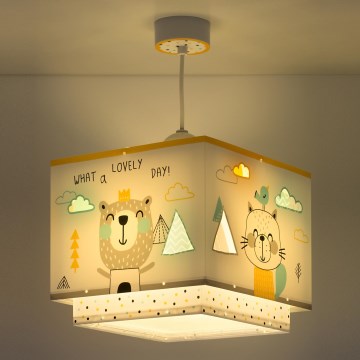 Dalber D-73242 - Children chandelier HELLO LITTLE 1xE27/15W/230V