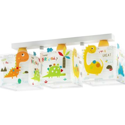 Dalber D-73453 - Children ceiling light DINOS 3xE27/60W/230V