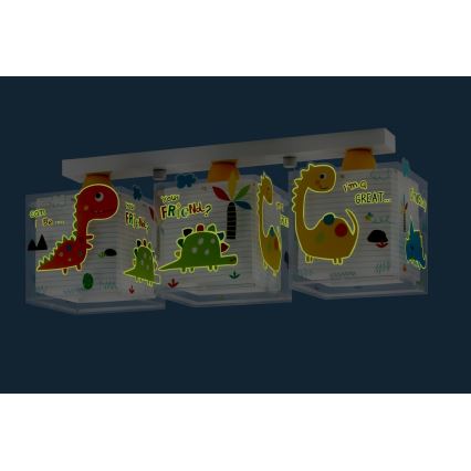 Dalber D-73453 - Children ceiling light DINOS 3xE27/60W/230V