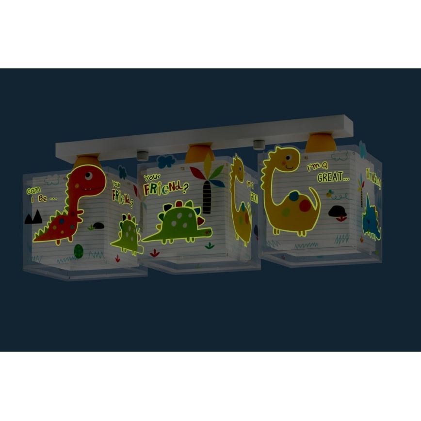 Dalber D-73453 - Children ceiling light DINOS 3xE27/60W/230V