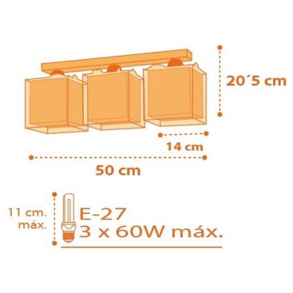Dalber D-73453 - Children ceiling light DINOS 3xE27/60W/230V