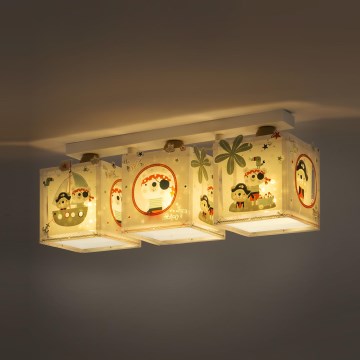 Dalber D-74553 - Children's ceiling light PIRATES 3xE27/60W/230V