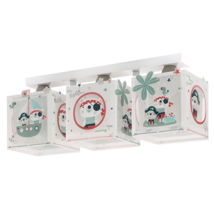 Dalber D-74553 - Children's ceiling light PIRATES 3xE27/60W/230V