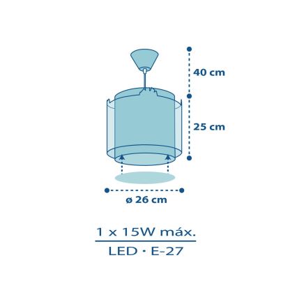 Dalber D-76112 - Children chandelier MY LITTLE JUNGLE 1xE27/15W/230V