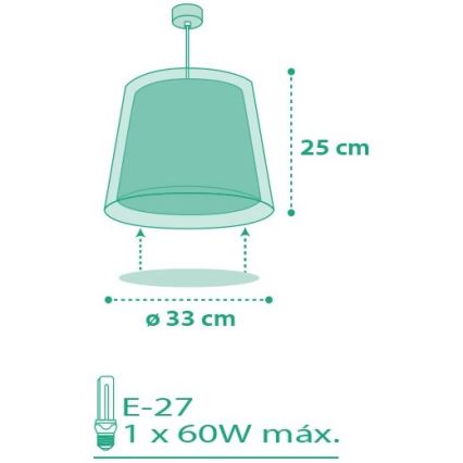 Dalber D-80222S - Children chandelier VICHY 1xE27/60W/230V
