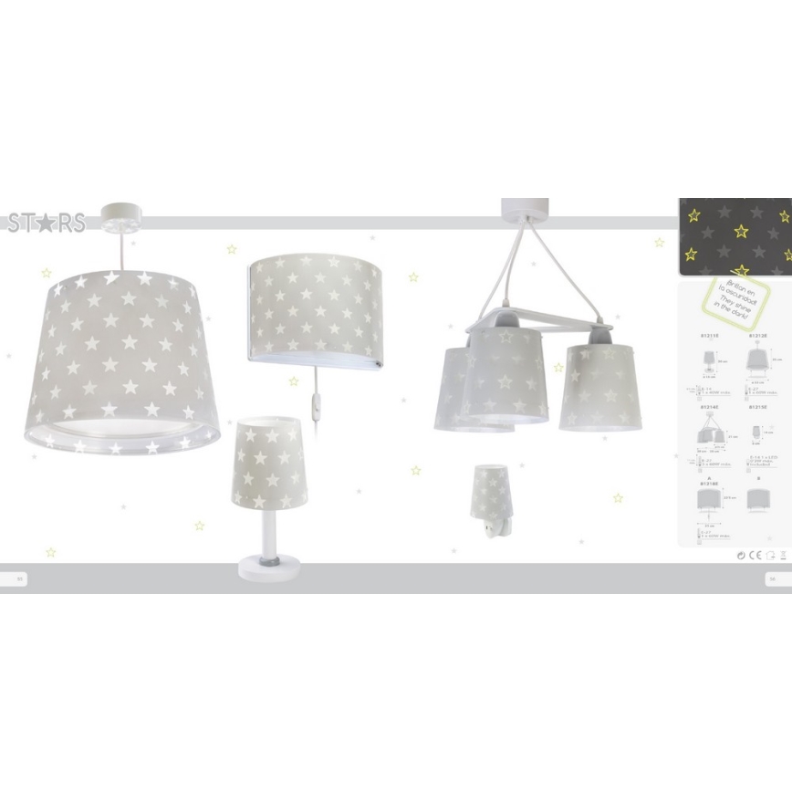 Dalber D-81211E - Children lamp STARS 1xE14/40W/230V