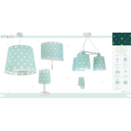 Dalber D-81212H - Children chandelier STARS 1xE27/60W/230V